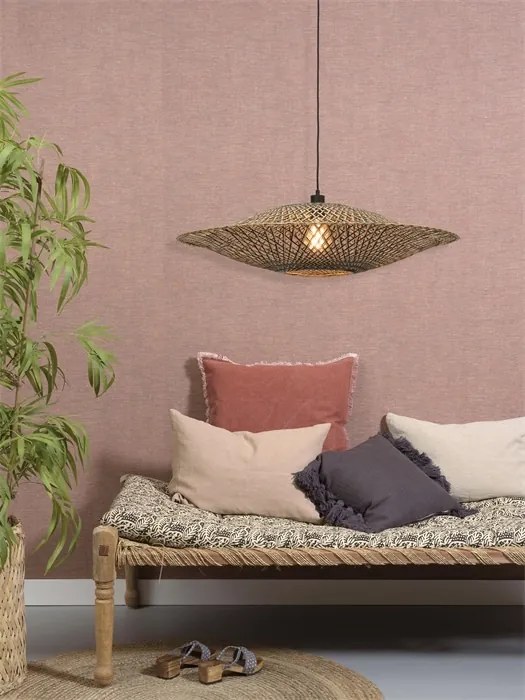 Lustra suspendata din bambus Bali orizontal L, 87cm BALI/H/8720/BN
