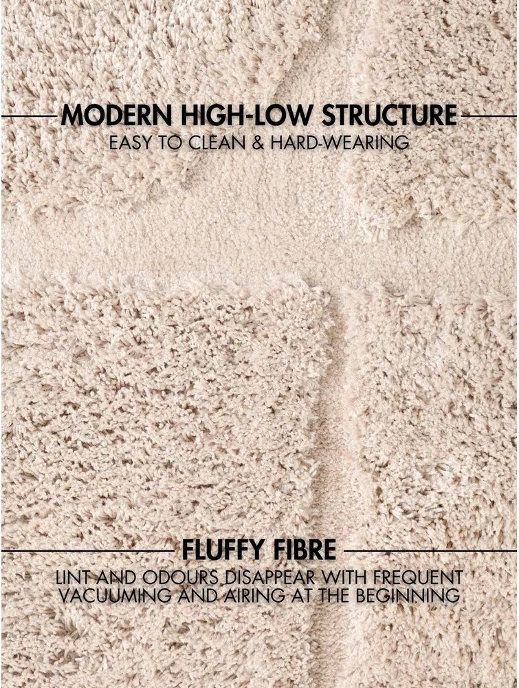 Covor crem țesut manual 200x300 cm Lambeth Jasper – Ted Baker