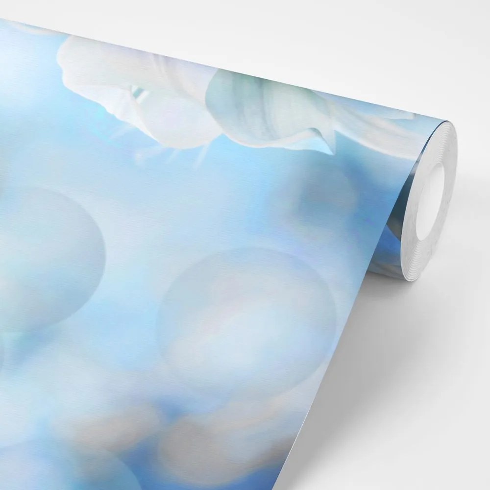 Tapet floare de crin pe un fundal abstract