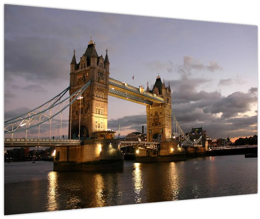 Tablou - Tower Bridge la noapte (90x60 cm)