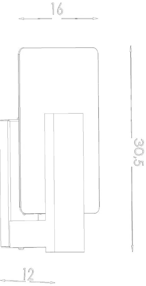 Aplică de perete albă Parola – Sollux