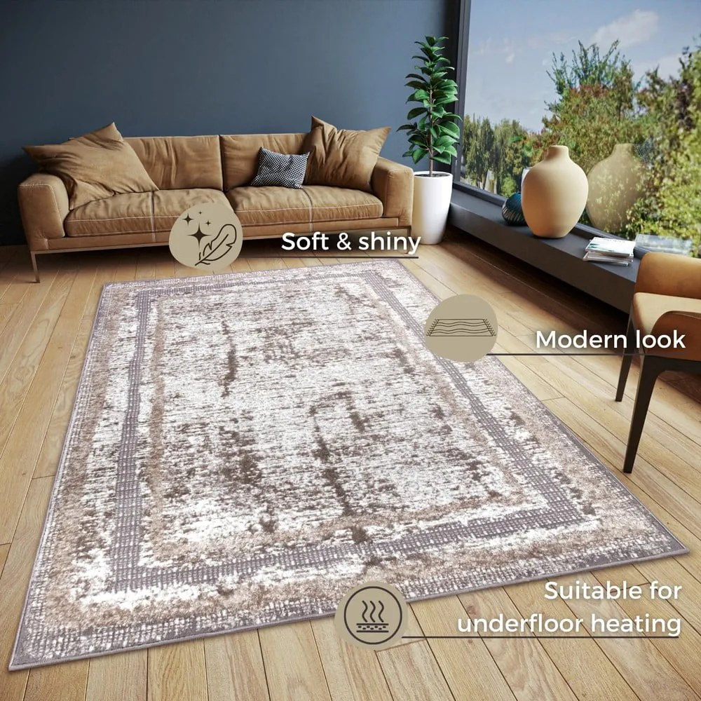 Covor bej/argintiu 120x170 cm Shine Classic – Hanse Home