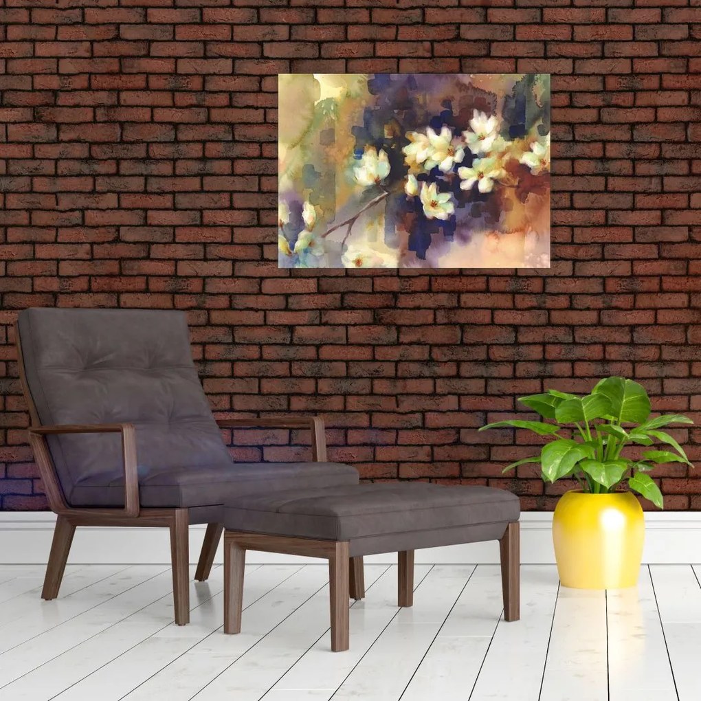 Tablou - Magnolii albe, pictură (70x50 cm)