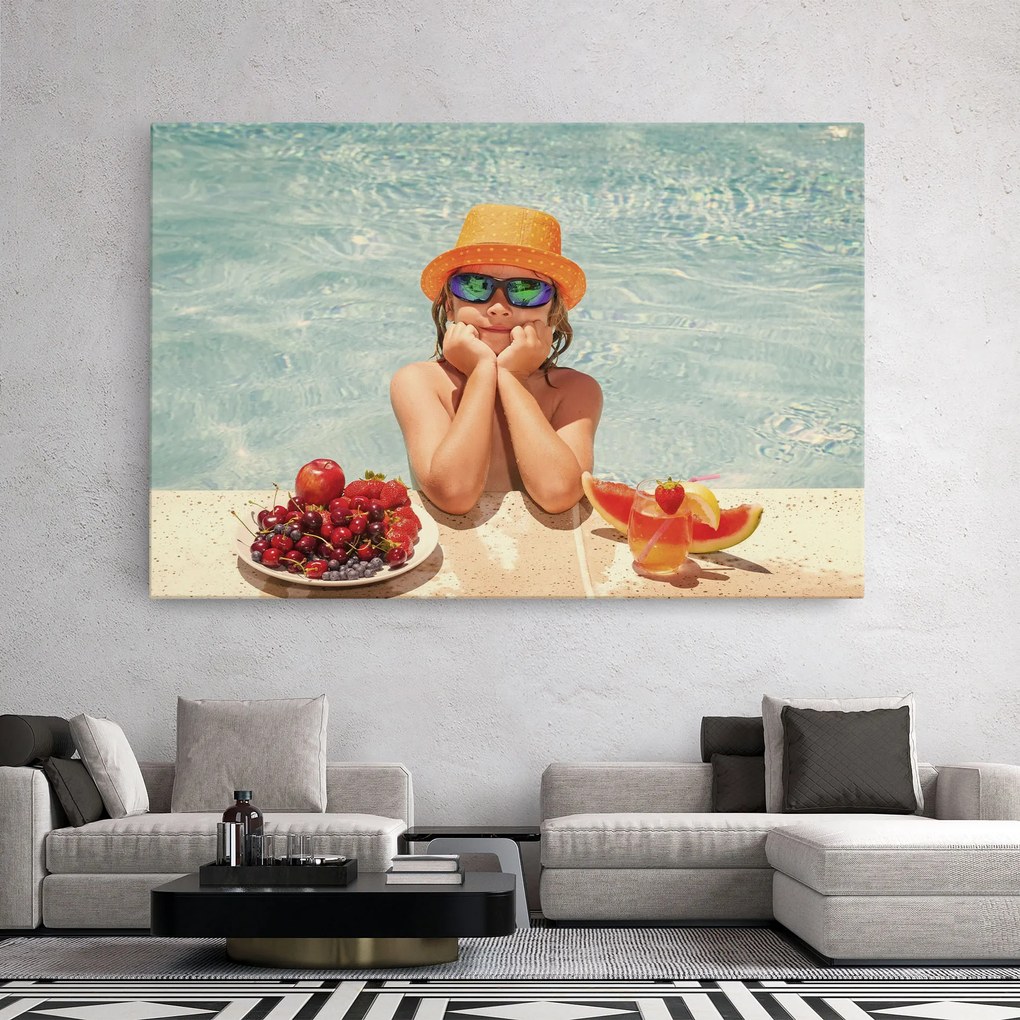 Tablou Canvas, 20x30cm, Dormitor si Living, Peisaje, Vara, Child Swimming