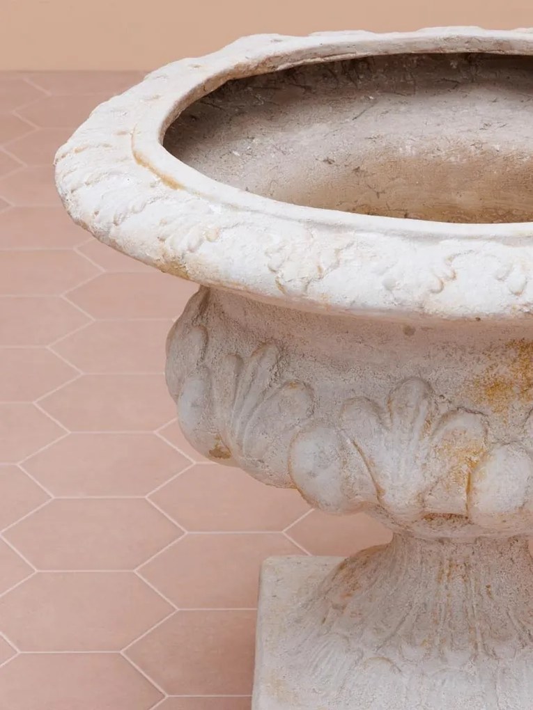 Jardinieră de exterior din oxid de magnesiu și fibră de sticlă, H49 cm, "Florence"