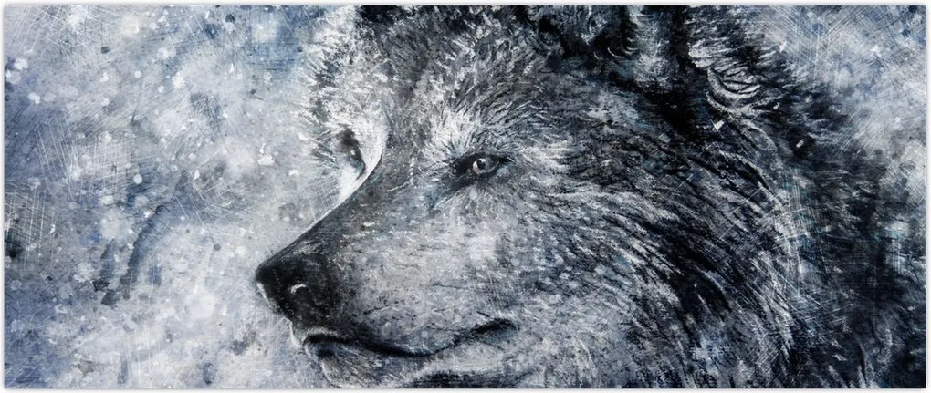 Tablou - Lupul din desene animate (120x50 cm)