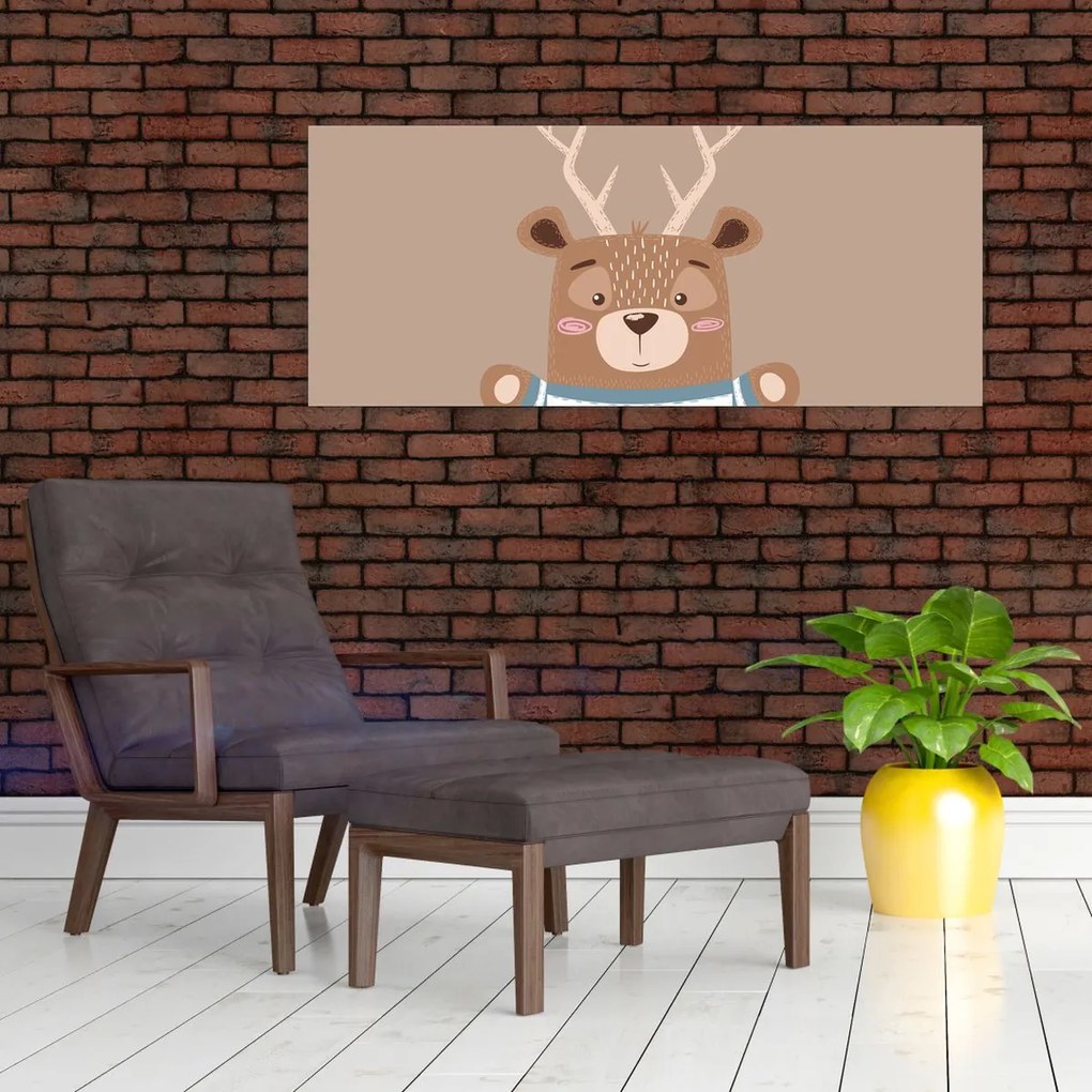 Tablou - Cerb în cămașă cu dungi (120x50 cm)