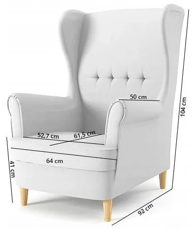 Fotoliu cu design gri deschis in stil scandinav