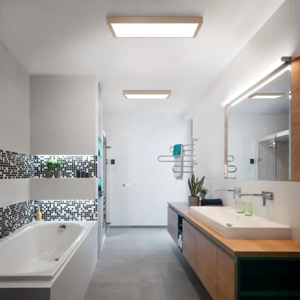 Brilagi - LED Plafonieră pentru baie FRAME LED/50W/230V 60x60 cm IP44 bej