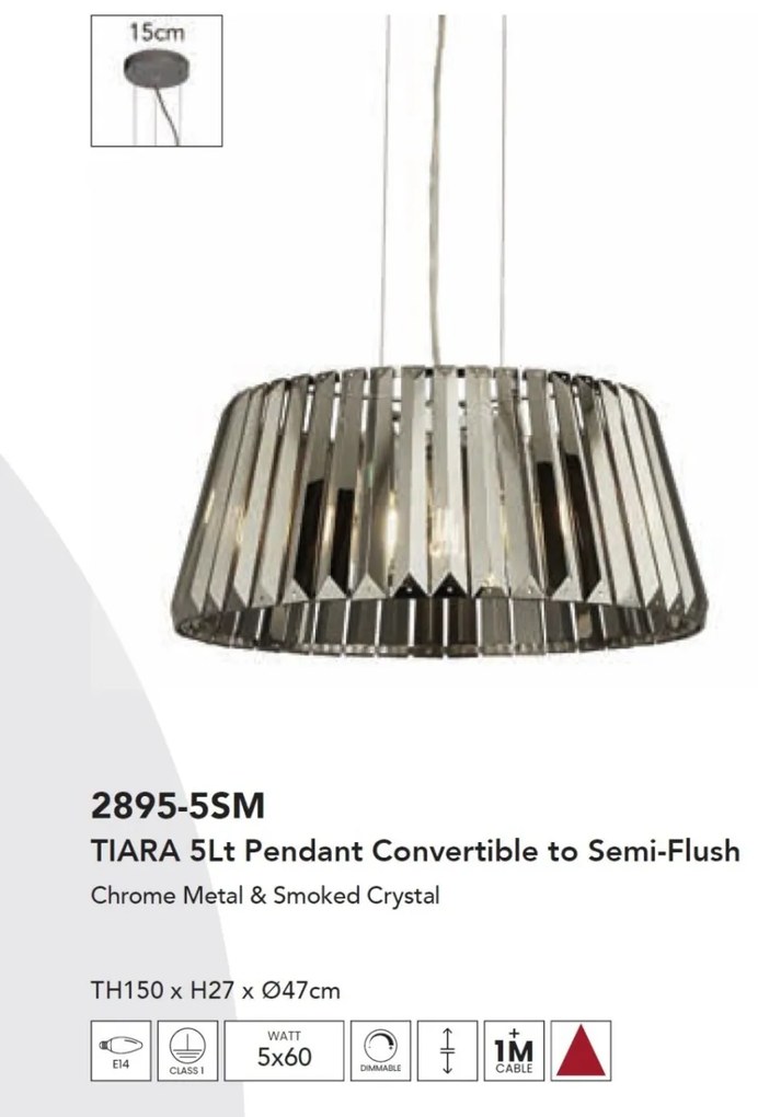 Lustra suspendata design modern Tiara 5L