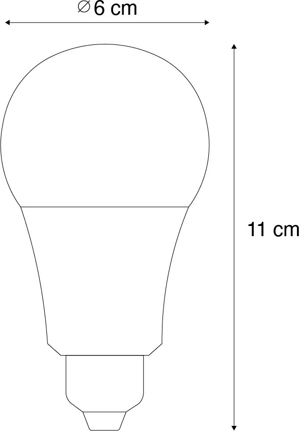 Set de 3 becuri LED inteligente E27, reglabile, A60, 9W, 806 lm, 2700K-6500K, inclusiv Zigbee Smart Hub