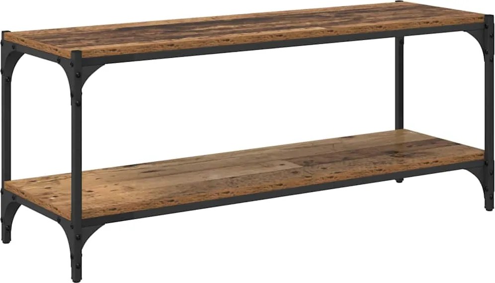 vidaXL Cabinet TV Lemn Vechi 100x33x41cm Lemn Ingineresc și Fier