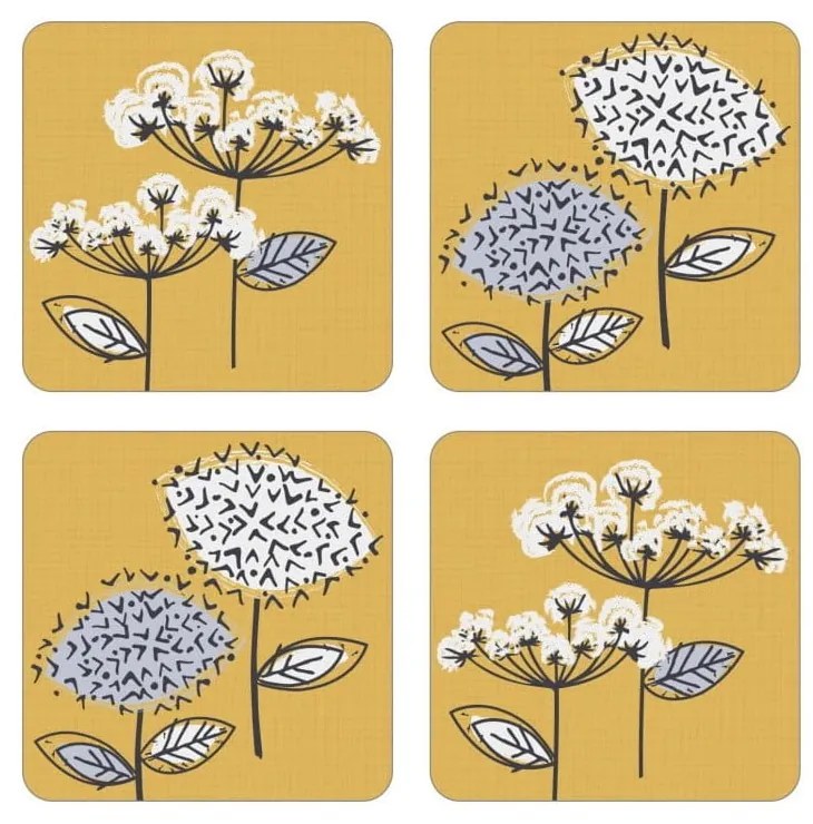 Set cu suporturi farfurii și coasters 8 buc. Retro Meadow – Cooksmart ®