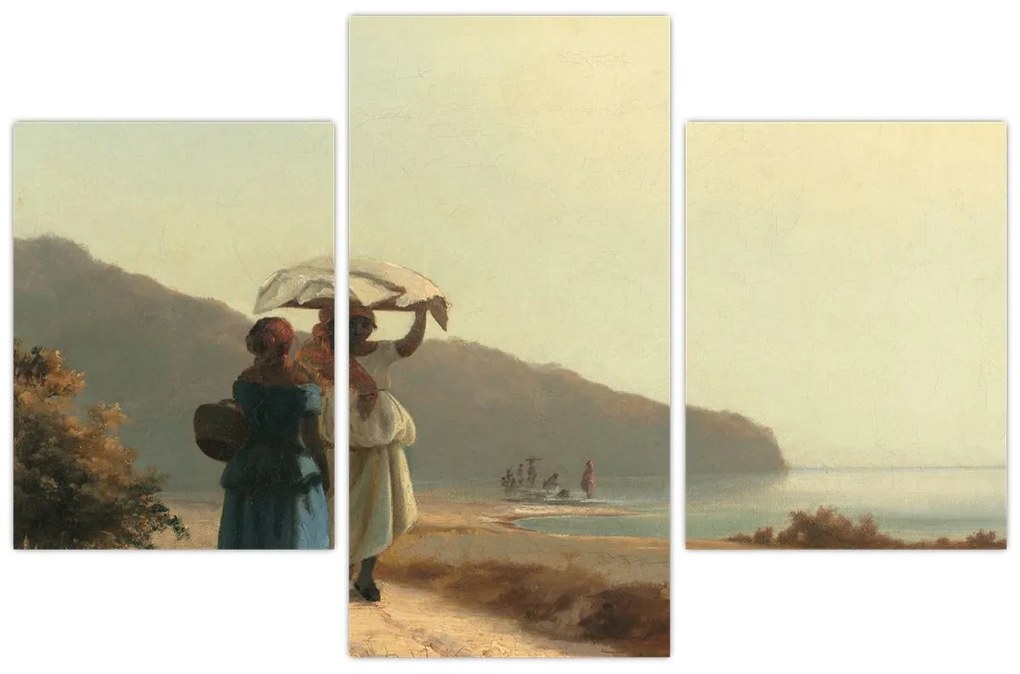 Tablou - Camille Pissarro, Two Women Chatting by the Sea, St. Thomas, reproducere (90x60 cm)
