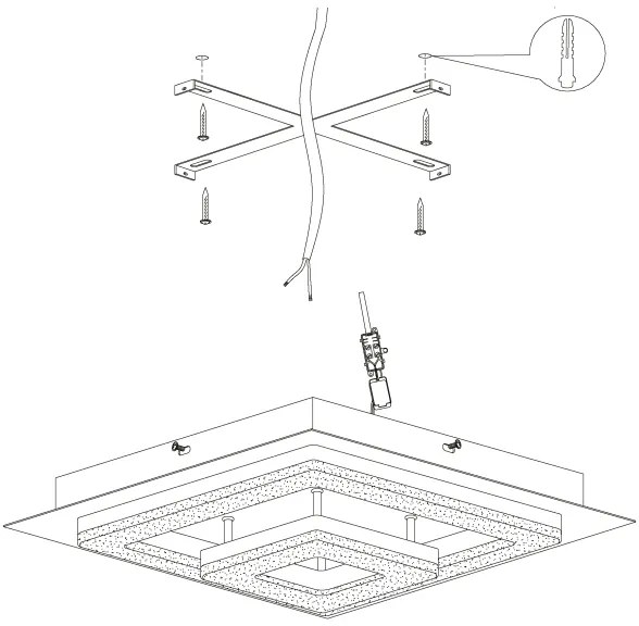 Eglo 99327 - Plafonieră LED FRADELO LED/12W/230V