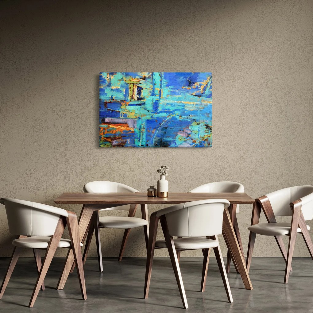 Tablou - pictură abstractă în ulei (90x60 cm)