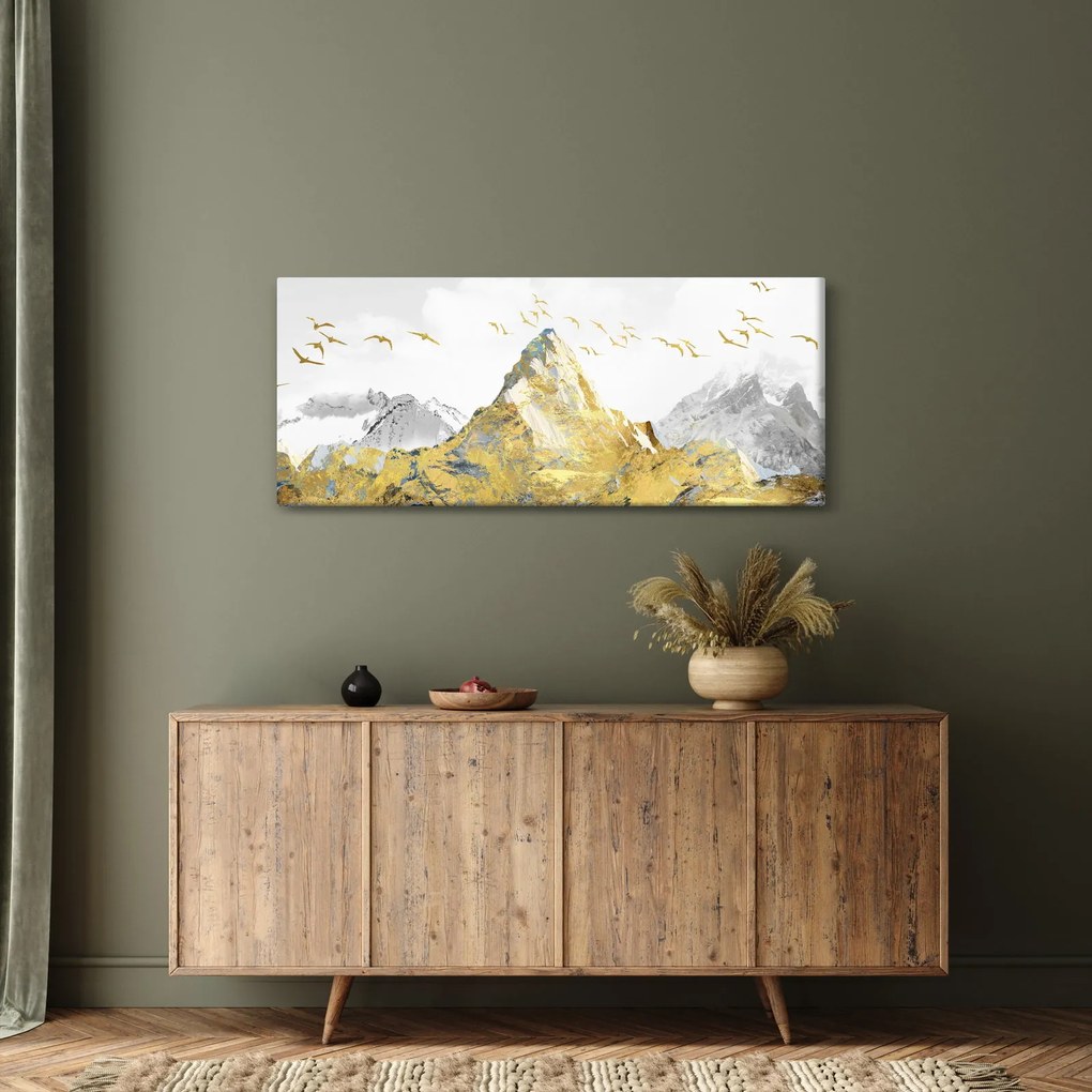 Tablou - Munte auriu (120x50 cm)