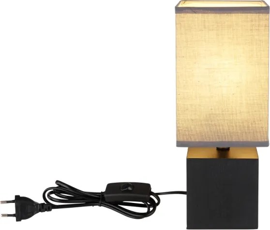 Globo 21628ALU - Lampă de masă VALENTINO, 1xE27/7W/230V, negru/antracit