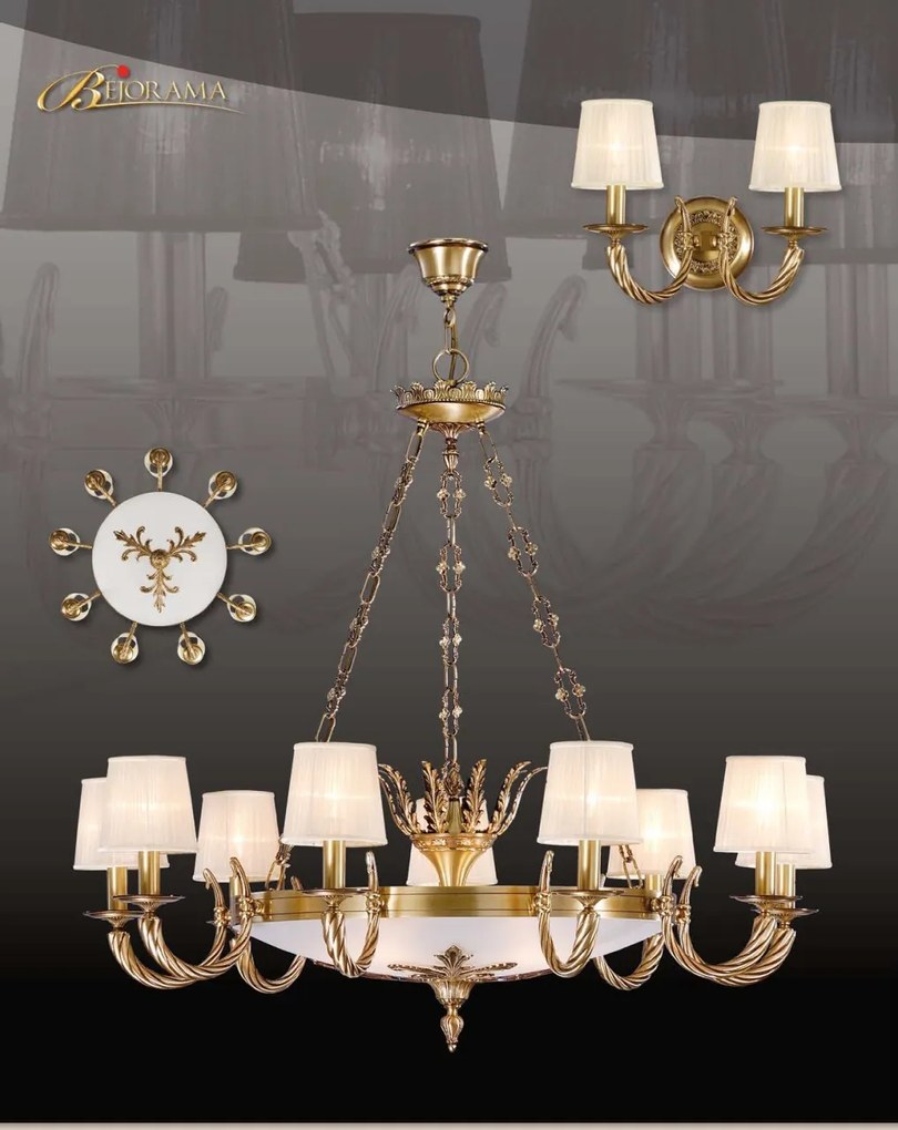 Candelabru 12 brate fabricat manual diam.112cm Olga 2690/12 Bejorama