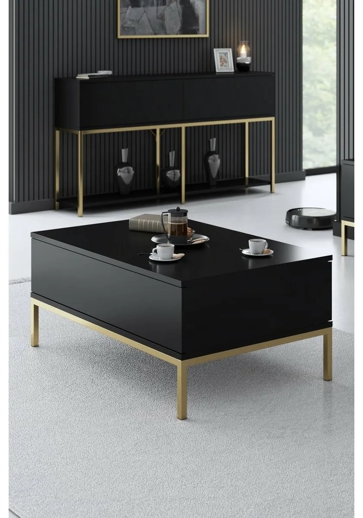 Măsuță de cafea Lord Black and Gold