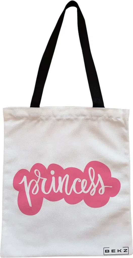 Sacosa de Panza pentru Cumparaturi, Geanta Tote, model Princess, Cu fermoar, 38x34.5 cm, Alba, BEKZ®