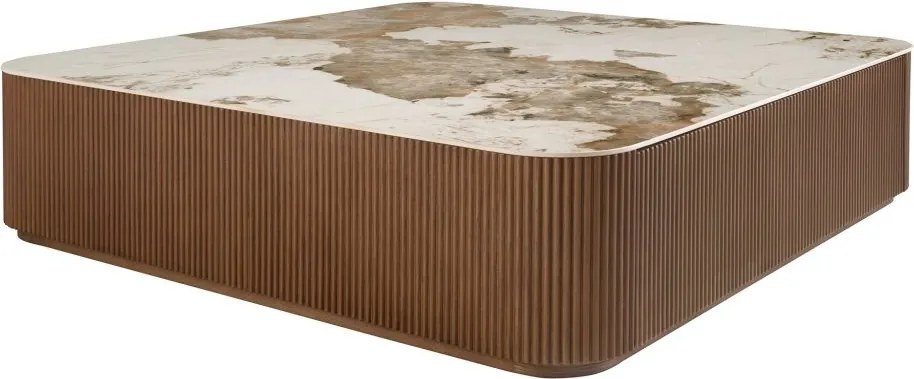Masuta de cafea deosebita design LUX Walnut-Marble