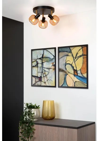 Spot Lucide 77978/13/02 MAREN 3xE14/13W/230V negru/alamă