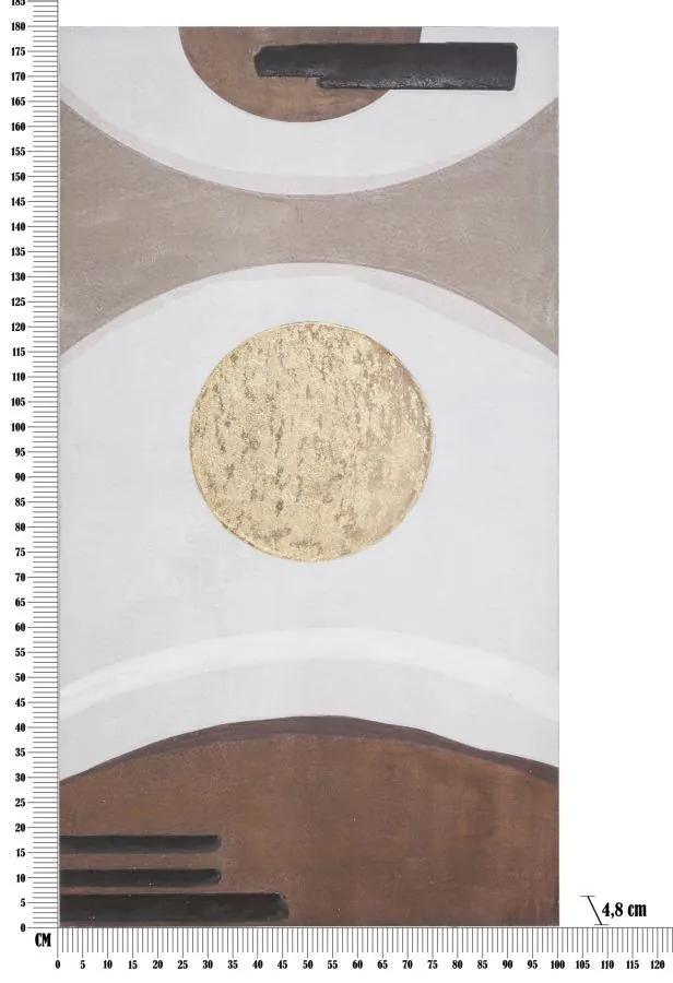 Tablou decorativ multicolor din lemn de Pin si panza, 100x4,8x180 cm, Sunry Mauro Ferretti