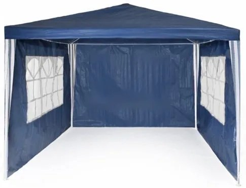 CORT PAVILION DE GRĂDINĂ 3X3 M + 3 PEREȚI BLUE