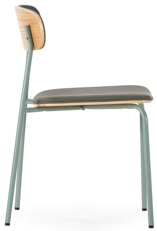 Scaune de dining verde-închis stivuibile 2 buc. tapițate Saula – Marckeric