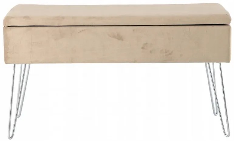 ShopJK BANCA CU SPAȚIU DE DEPOZITARE BEJ 75 x 30 x 40