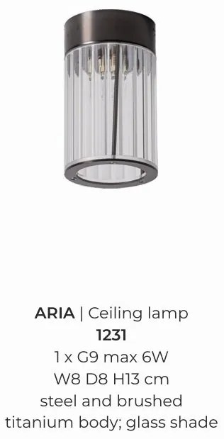 Spot aplicat design modern ARIA titan periat