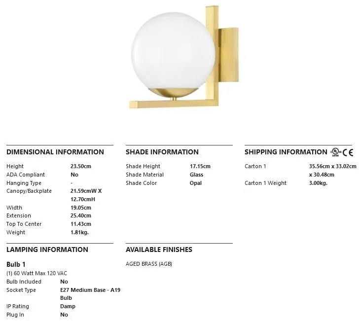Aplica de perete design modern TANNER