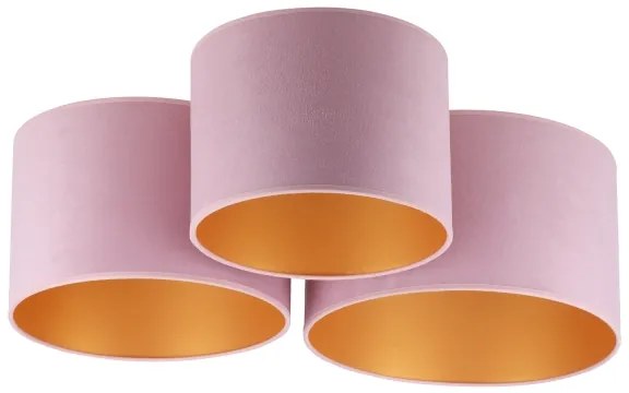 Duolla - Plafonieră ROLLER TRIO 3xE27/60W/230V roz