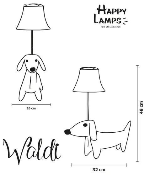 Lampă LED de masă pentru copii Happy Lamps WALDI LED/5,4W/230V șoricar