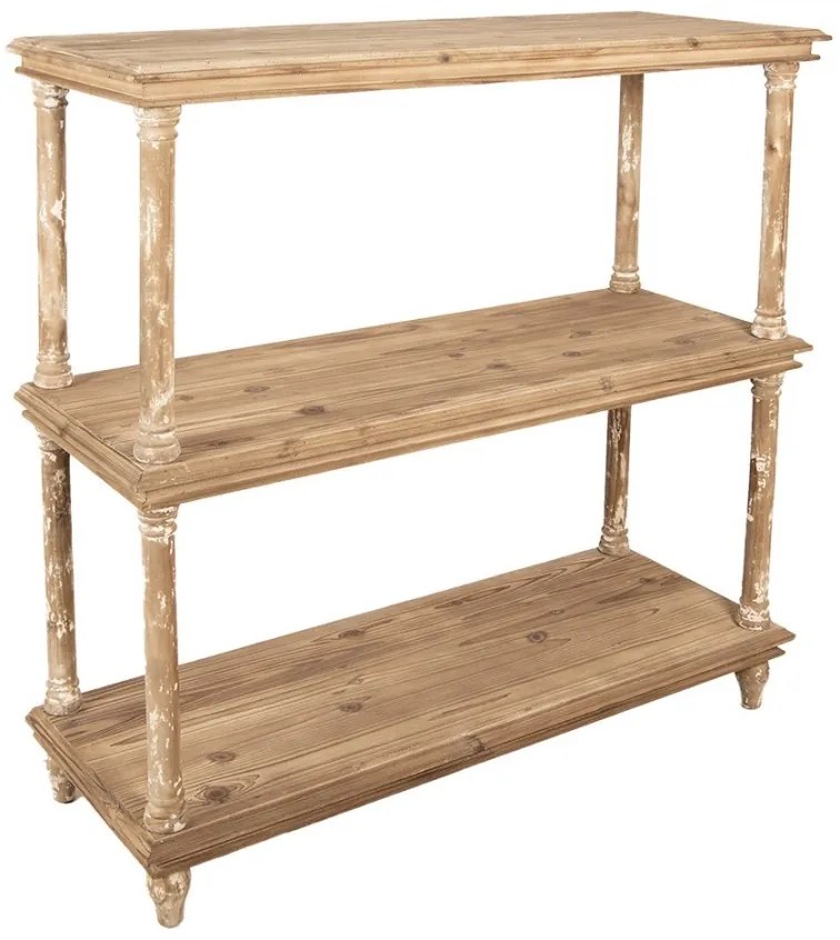 Consola natur, din lemn, aspect vintage, Antoinette