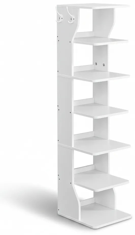 Suport pantofi CINDY, 6 niveluri, 30x26.4x110.4cm, alb Vasagle