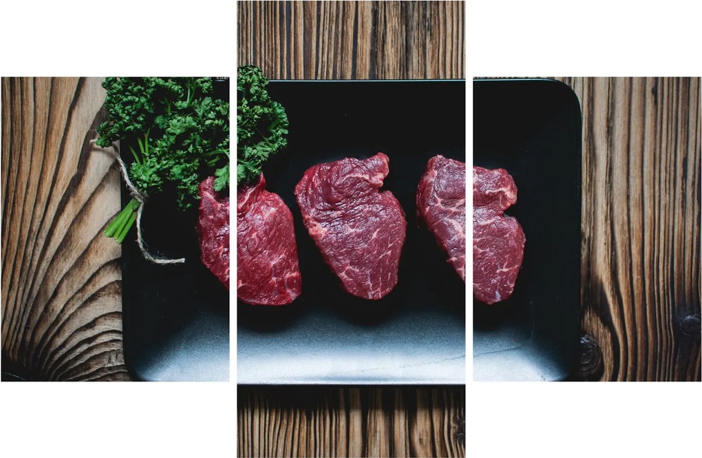 Tablou cu carne pe farfurie (90x60 cm)