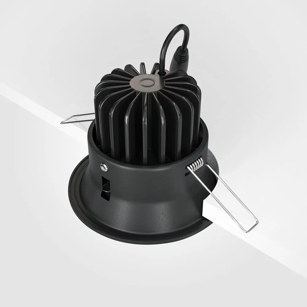 Spot LED incastrabil dimabil design modern Yin negru 9,8cm