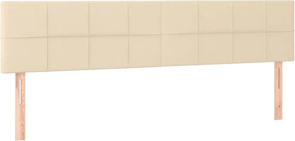 vidaXL Tăblii de pat, crem, 200x5x78/88 cm, textil