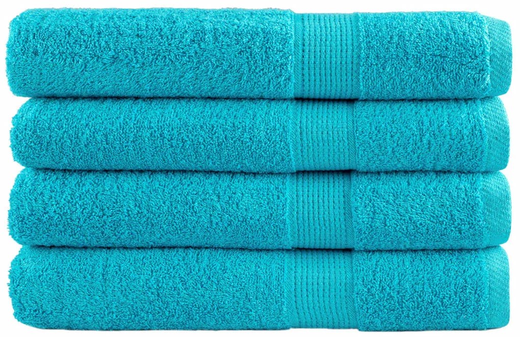 vidaXL Prosoape de saună premium SOLUND 4 buc. turcoaz 80x200cm 600gsm