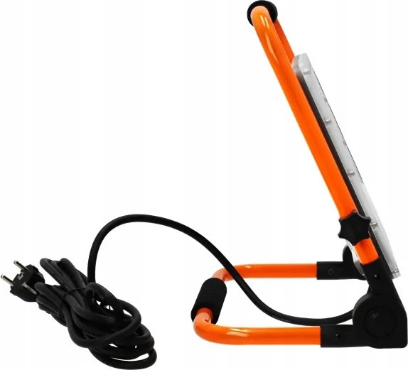 Proiector LED cu stativ, 100W, 230V, 4500K, IP65, portocaliu