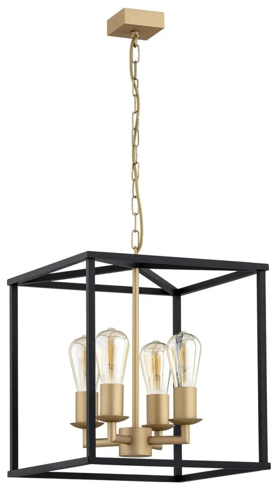 Lustra design modern Monzano negru, auriu