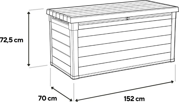 Denali duotech ladă de plastic pentru grădină 570 L gri-maroniu