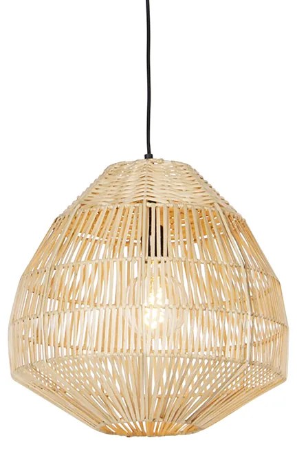 Lampă suspendată rustică din ratan 41 cm - Bishop