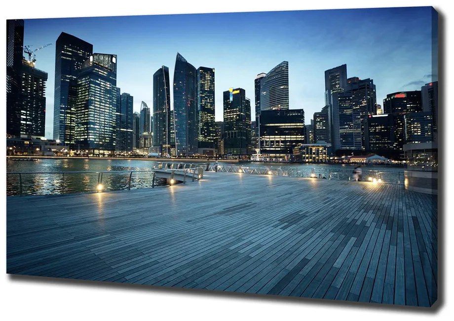 Print pe canvas Singapore timp de noapte