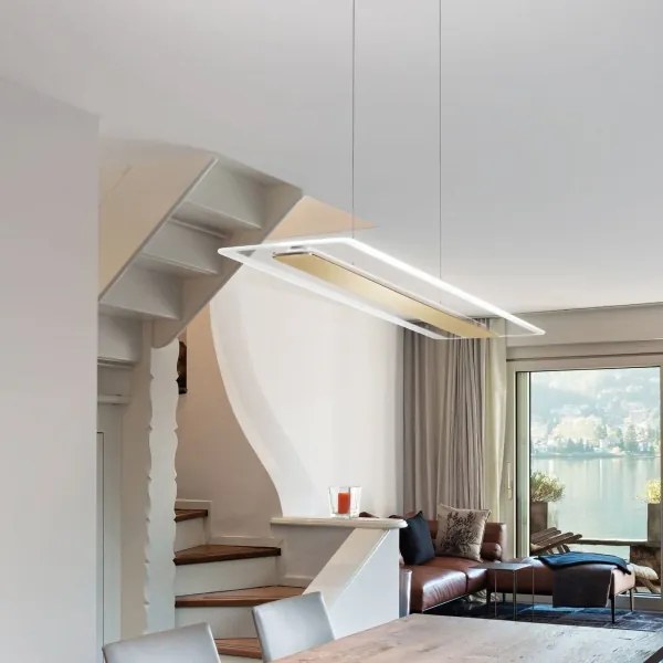 Lustră LED pe cablu ANTILE LED/45W/230V CRI 90 alb/auriu Linea Light 8939