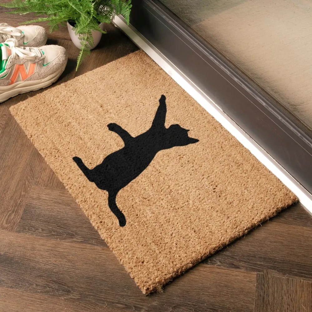 Covoraș de intrare din fibre de nucă de cocos 40x60 cm Cat – Artsy Doormats