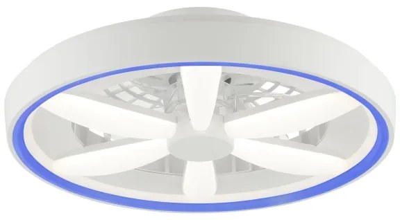 Ventilator LED RGBW de tavan cu lumină Brilliant GAIANO LED/48W/230V alb + telecomandă