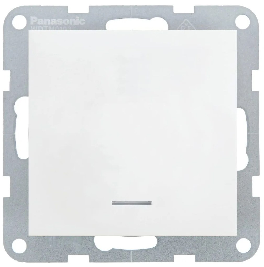 Intrerupator cu led 10A, IP20, Alb, Panasonic Karre Plus 55